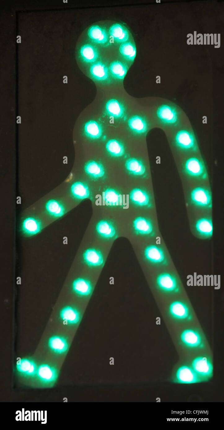 LED verde uomo Foto Stock