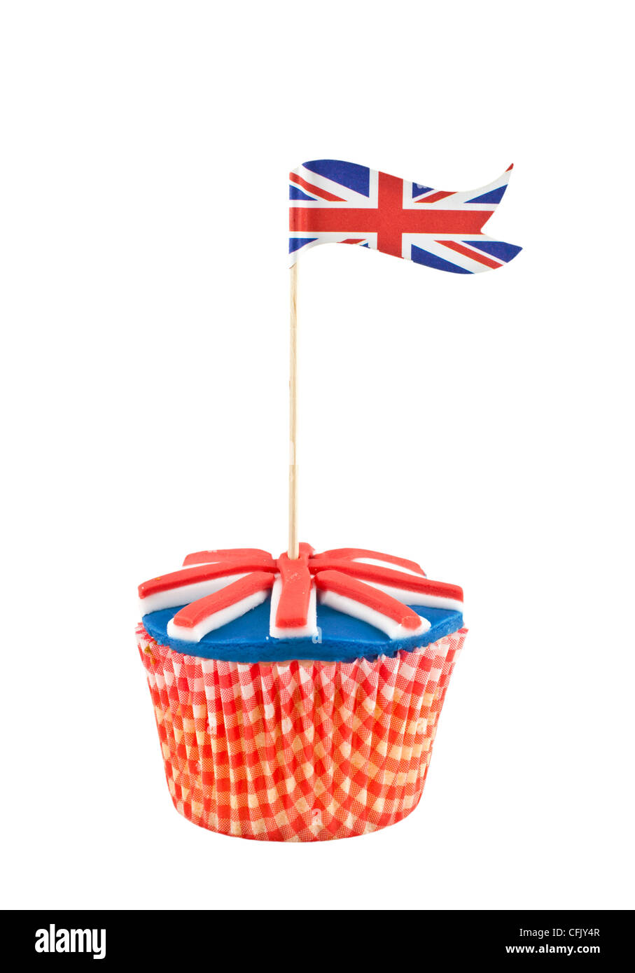 Union Jack flag cupcake Foto Stock