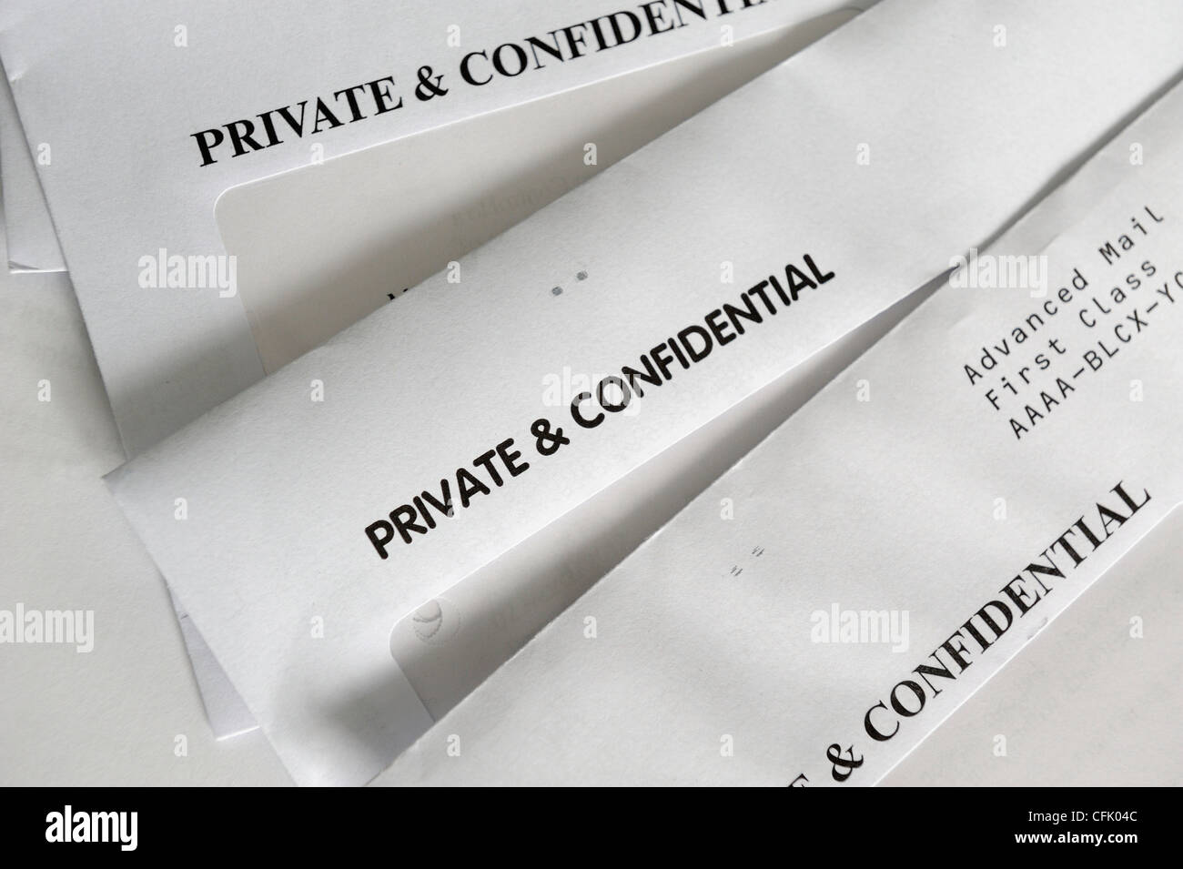 Private e confidenziali mail England Regno Unito Foto Stock