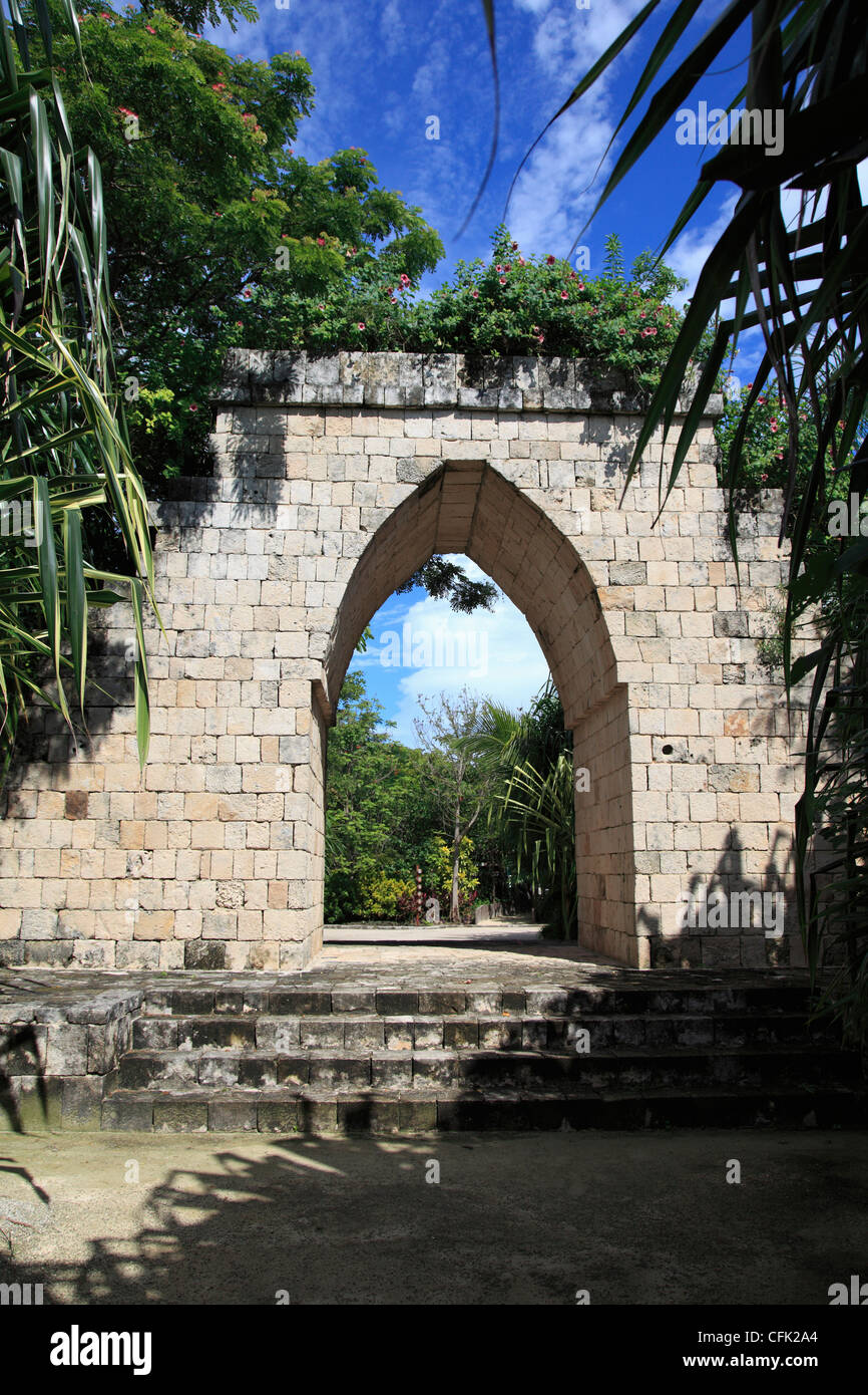 Arco maya, Chankanaab National Park, Isola di Cozumel, Isla de Cozumel, Quintana Roo, Messico, Caraibi Foto Stock