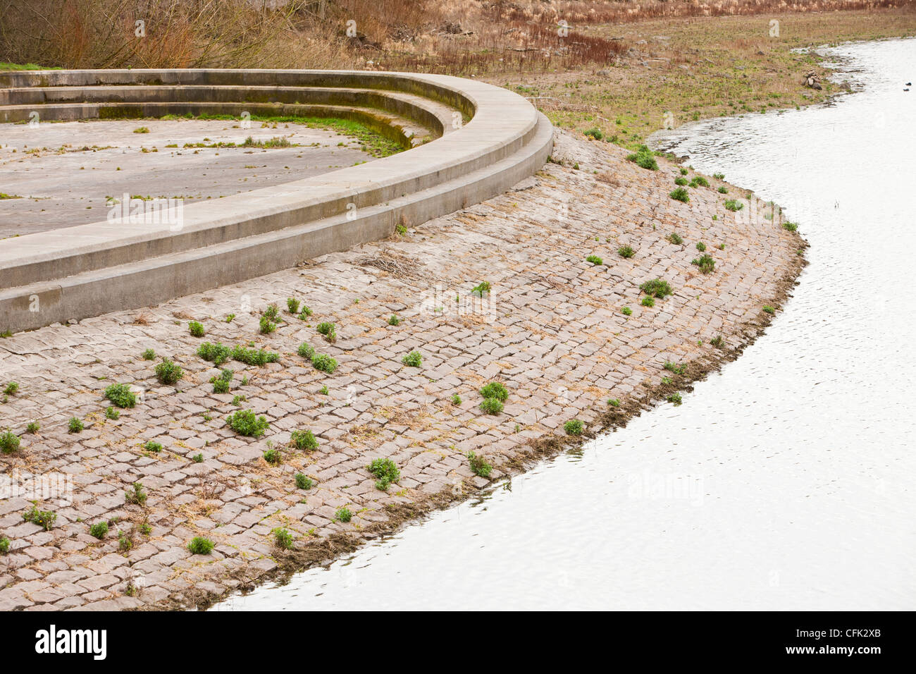 Il traboccamento del serbatoio Swithland vicino a Loughborough in Leicestershire tenuto ai primi di marzo 2012. Foto Stock