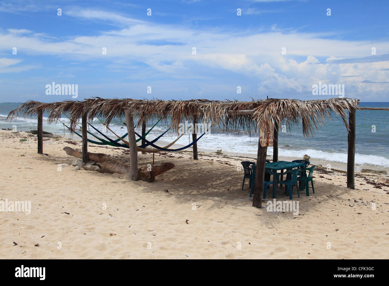 Spiaggia vuota, East Coast, Isola di Cozumel, Isla de Cozumel, Quintana Roo, Messico, Caraibi Foto Stock