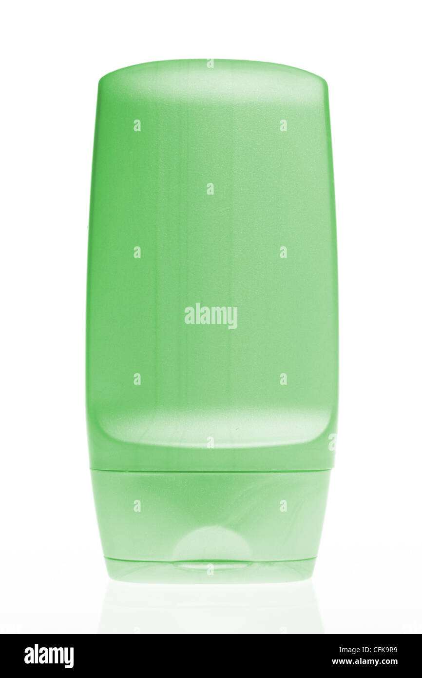 Bottiglia di cosmetici isolati su sfondo bianco Foto Stock