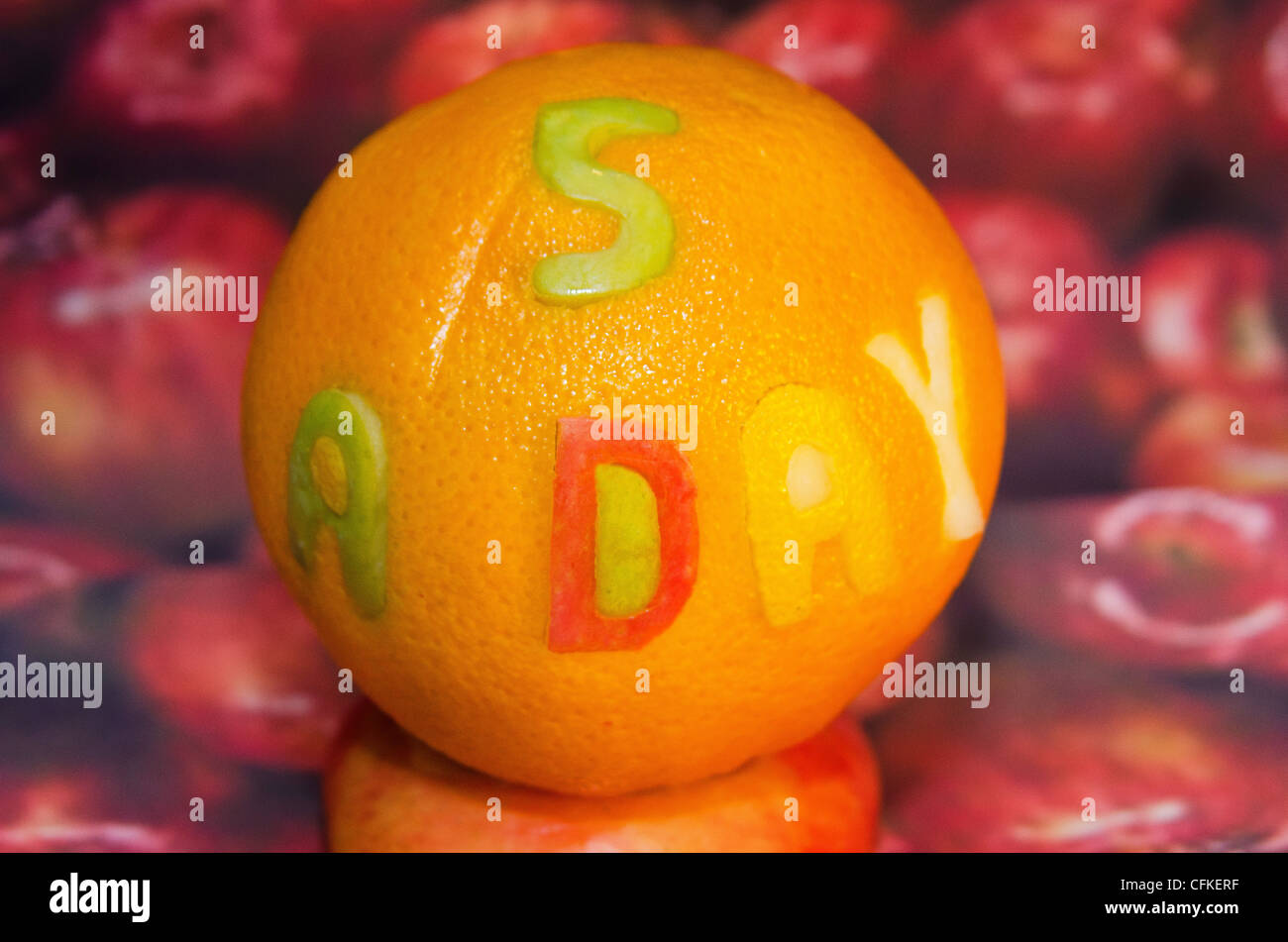 Cinque al giorno Foto Stock