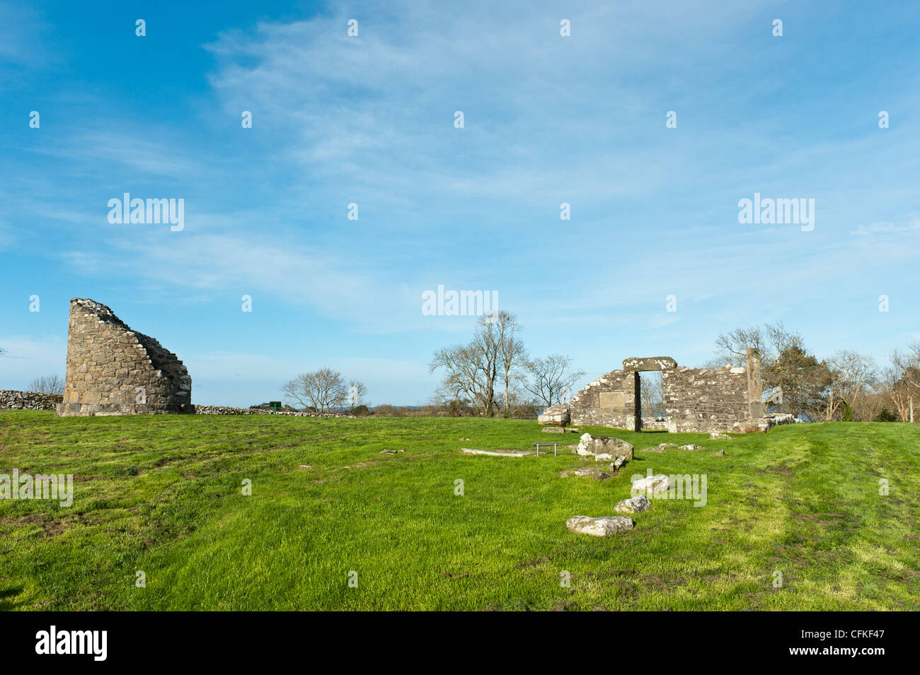 Nendrum sito monastico, Co Down, Irlanda del Nord Foto Stock