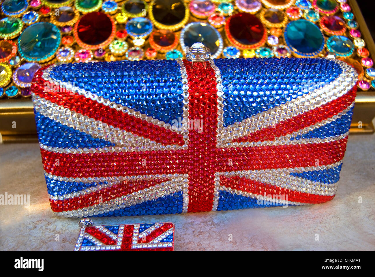 Borsa a mano in una vetrina in un negozio top Di Chelsea Foto Stock