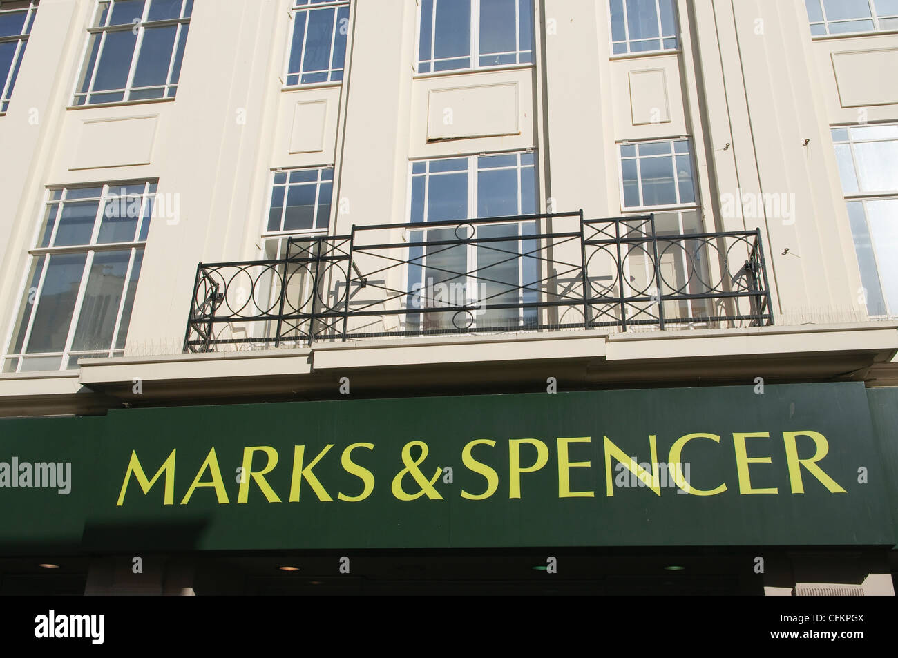 Marks & Spencer segno. Ipswich, Suffolk, Regno Unito. Foto Stock
