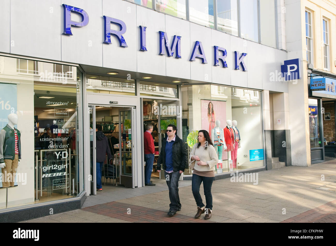 Primark negozio finestra Ipswich Foto Stock