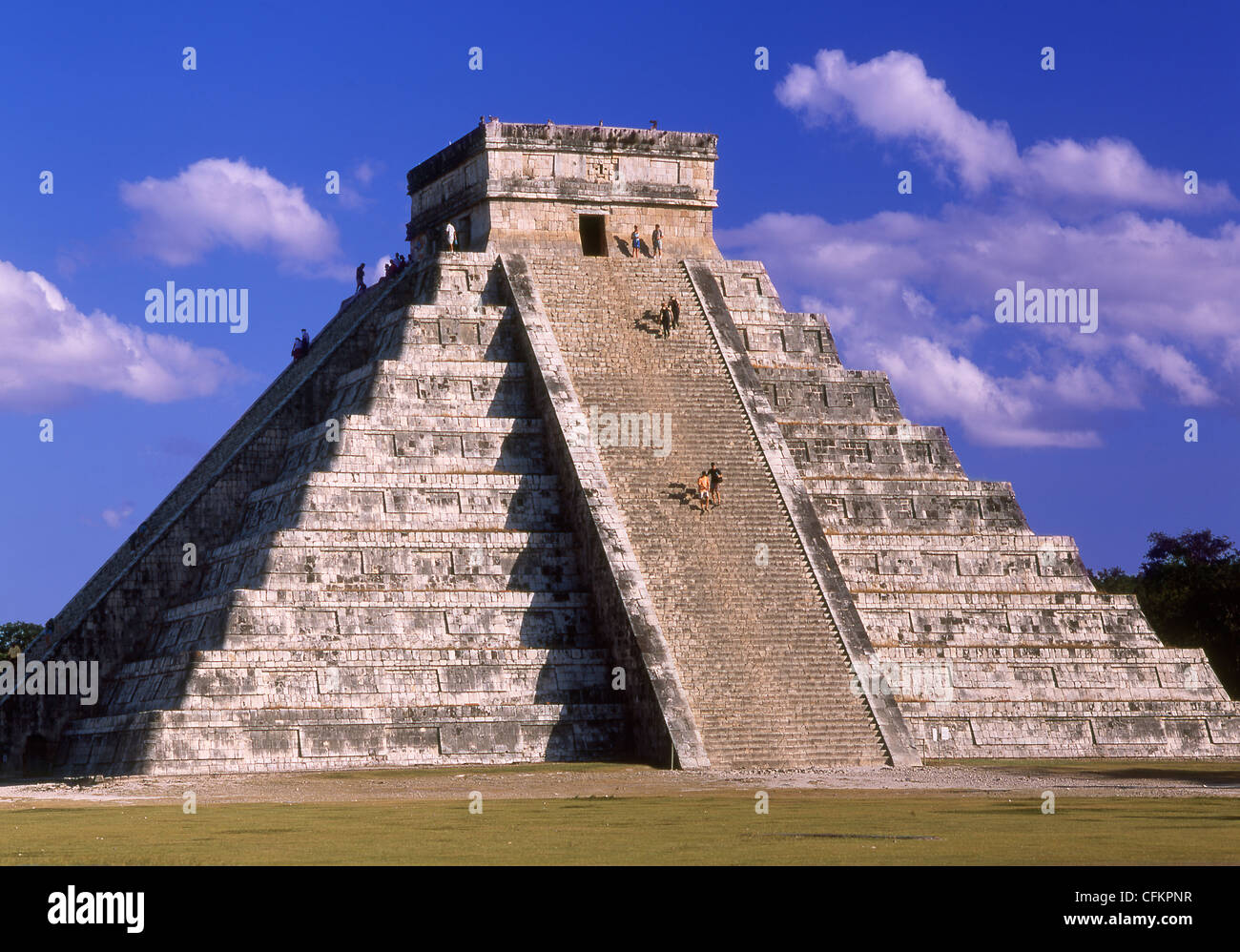 Yucatan Messico Chichen Itza tempio di Kukulkan Foto Stock