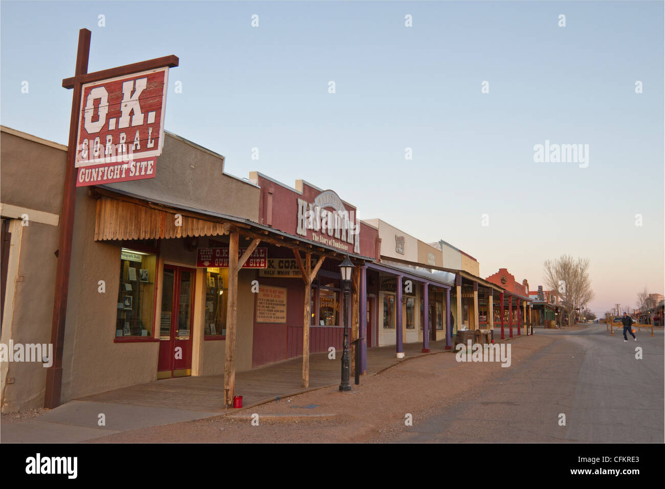Città storica di lapide, Arizona. Foto Stock