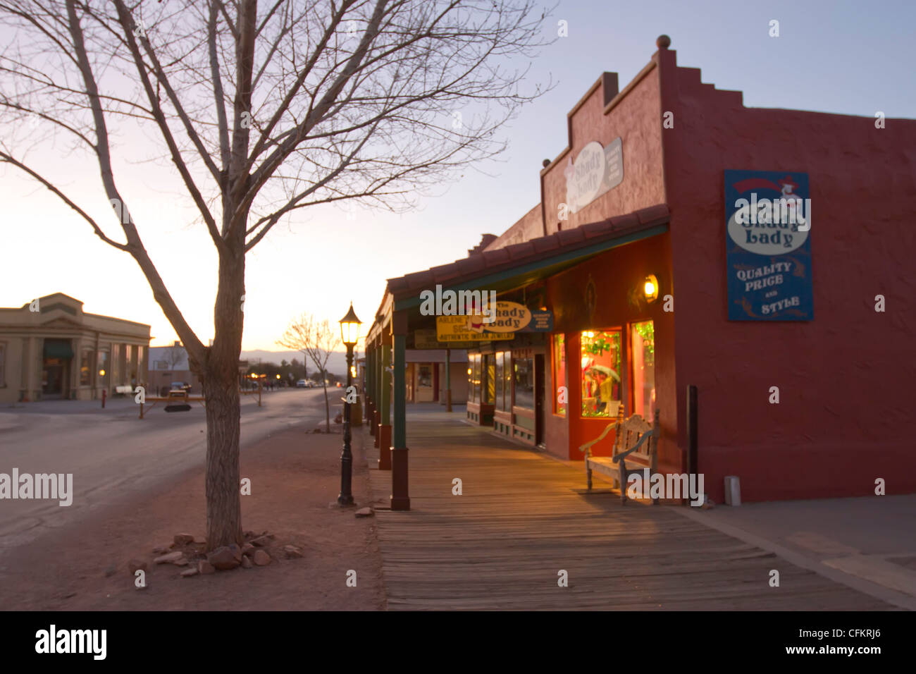 Città storica di lapide, Arizona. Foto Stock