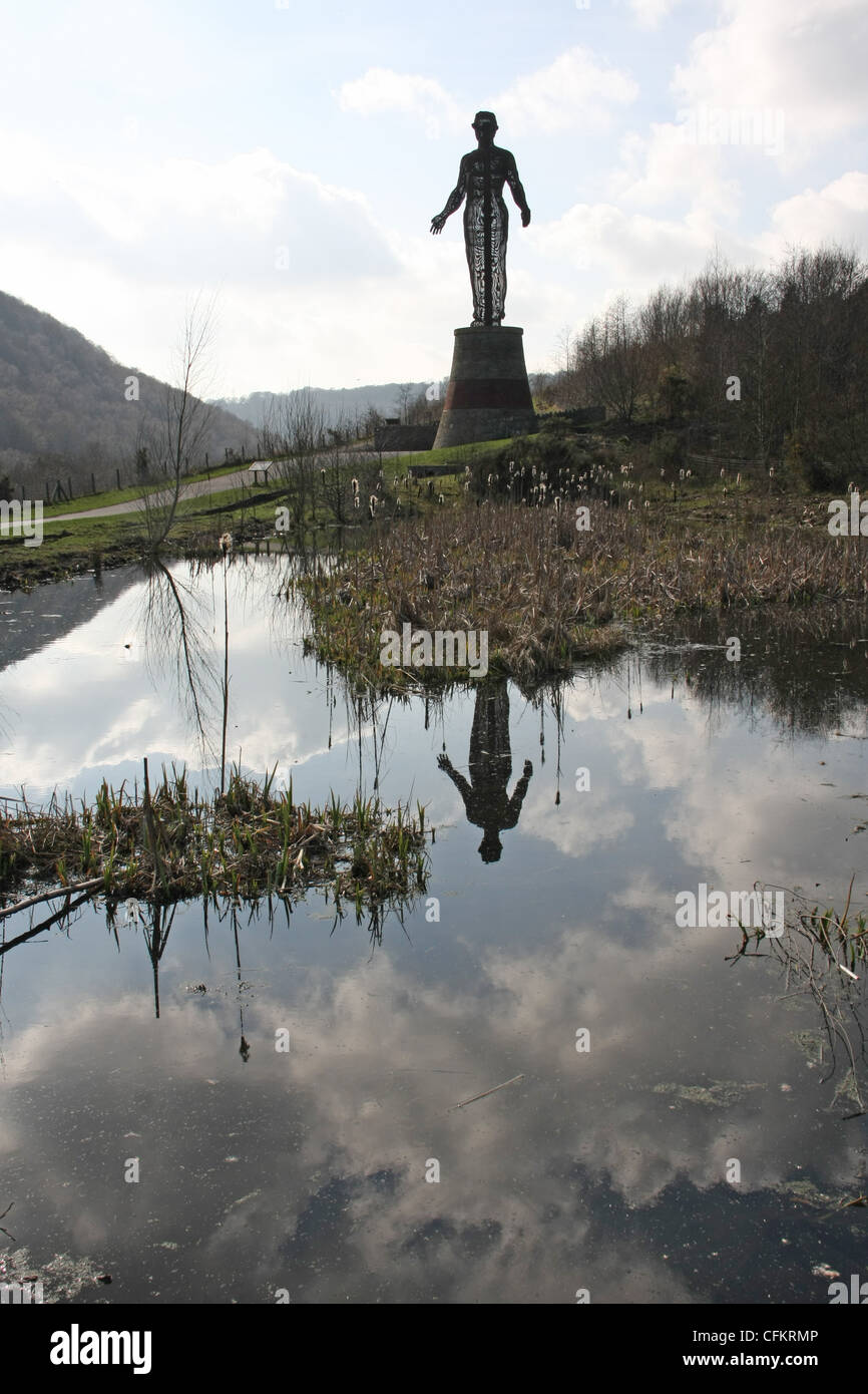 Statua di Abertillery Foto Stock