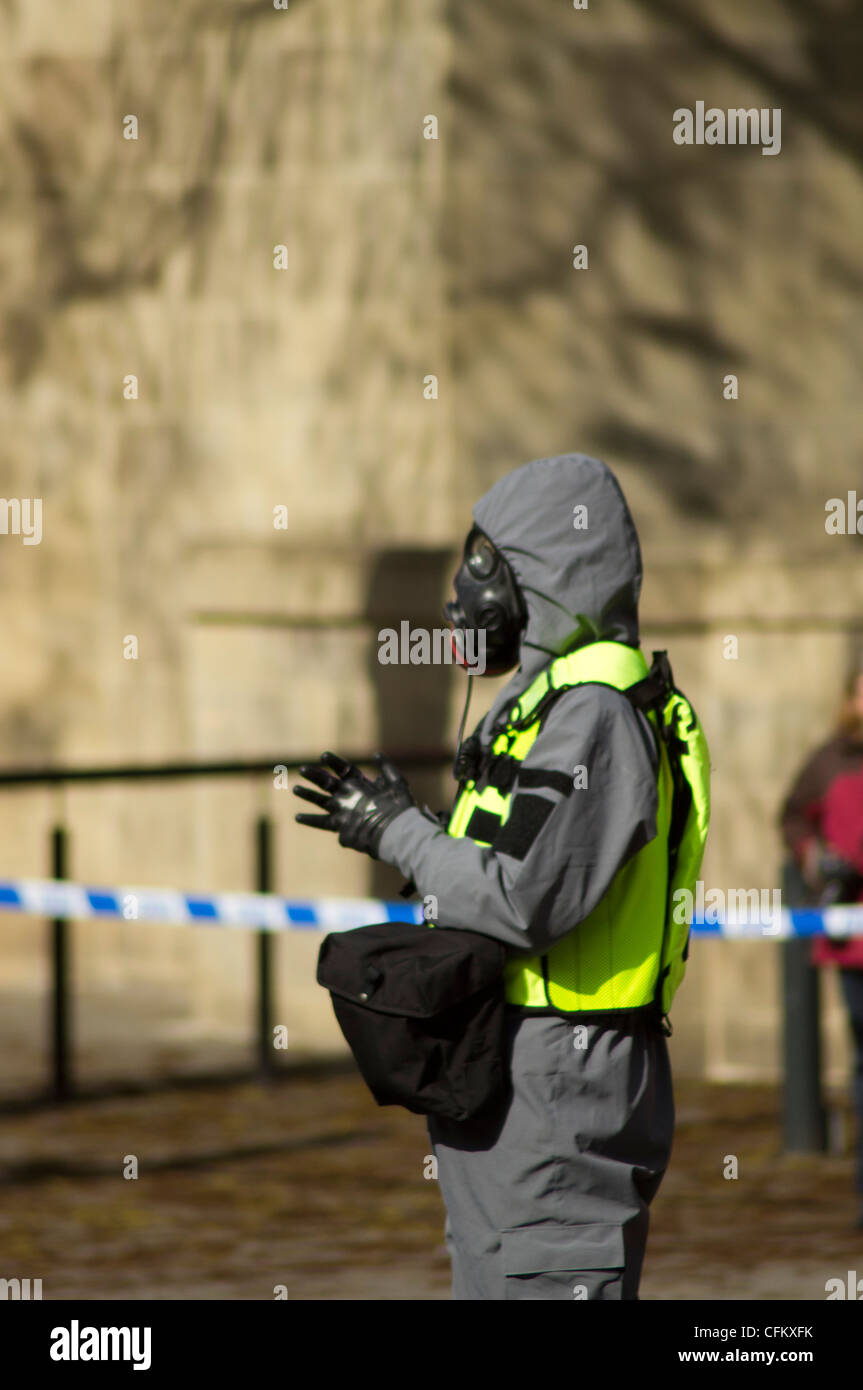 Disaster esercitazione in Leeds City Centre Foto Stock