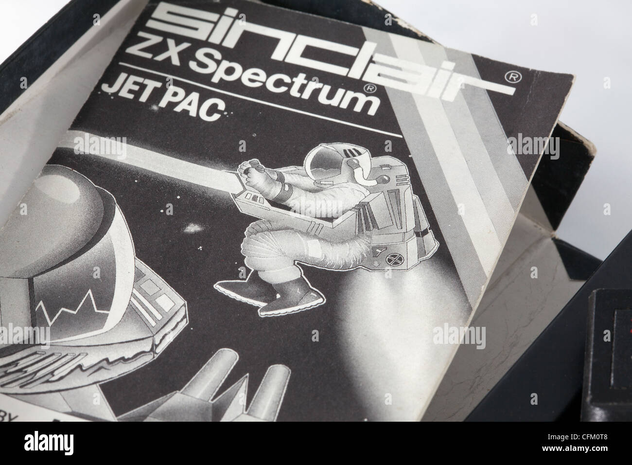 Sinclair Spectrum cartuccia Rom - JetPac Ultimate giocare il gioco (rari) istruzioni della casella Foto Stock