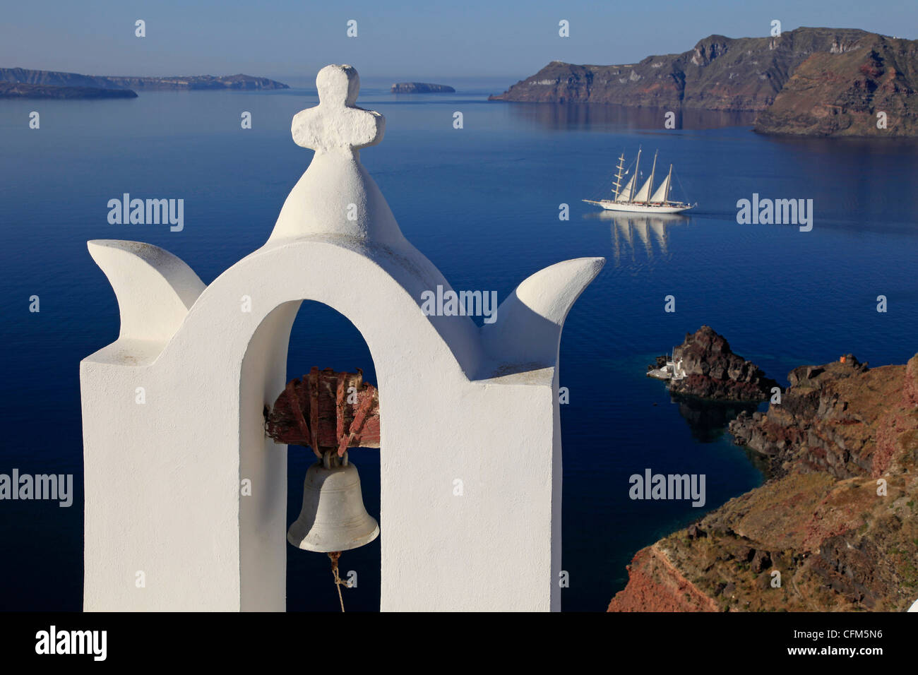 Oia - Santorini, Cicladi, isole greche, Grecia, Europa Foto Stock