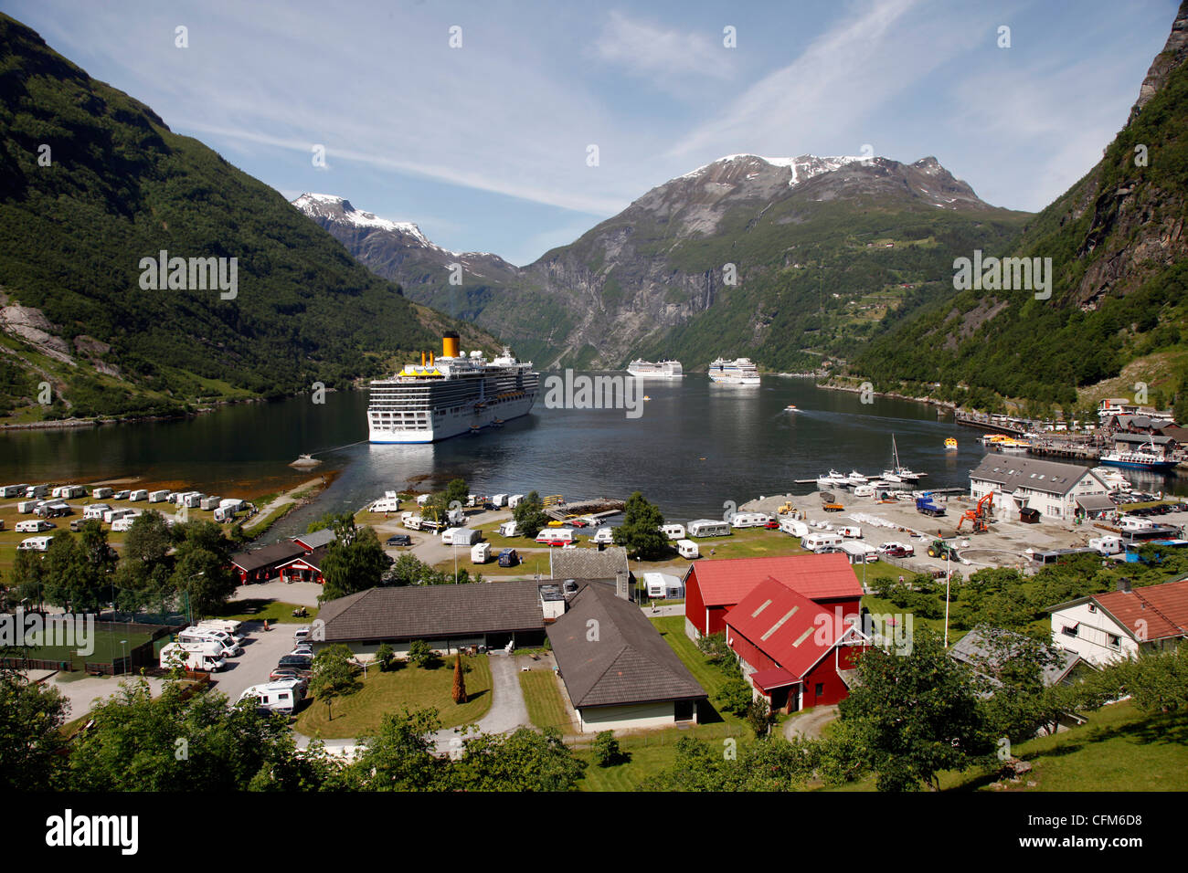 Geiranger Fjord, Sito Patrimonio Mondiale dell'UNESCO, More og Romsdal, Norvegia, Scandinavia, Europa Foto Stock