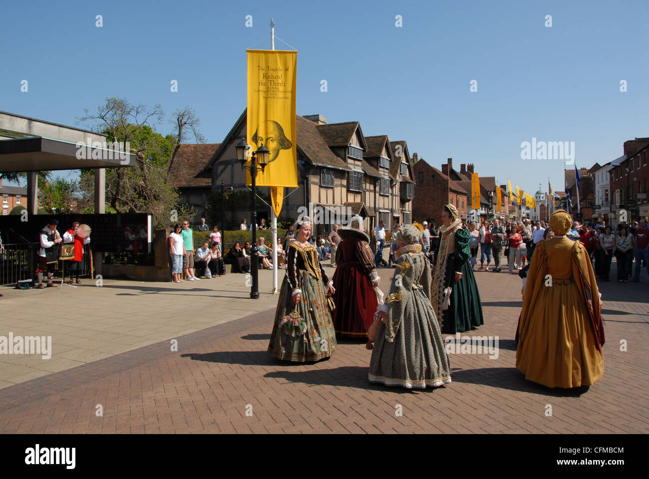 William Shakespeare annuali feste di compleanno a Stratford-upon-Avon,Warwickshire,la Gran Bretagna. Foto Stock