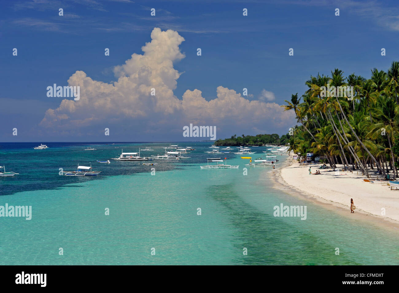 Alona Beach, Panglao, Bohol, Filippine, Sud-est asiatico, in Asia Foto Stock