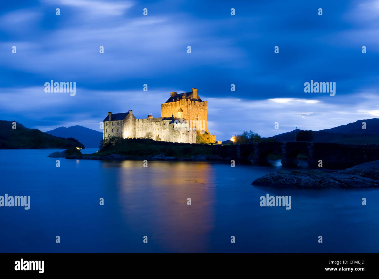 Eilean Donan Castle, Scotland, Regno Unito, Europa Foto Stock