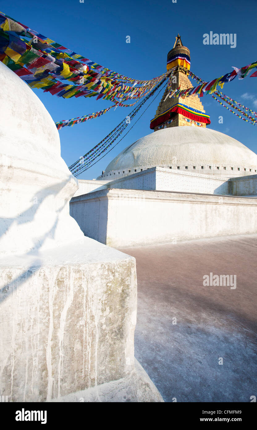 Bodhnath Stupa (Boudhanth) (Boudha), Kathmandu, Nepal, Asia Foto Stock