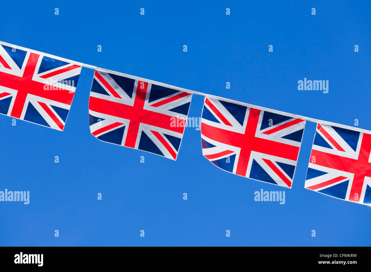 Union Jack Bunting Union Jack Flag Bunting uk Foto Stock