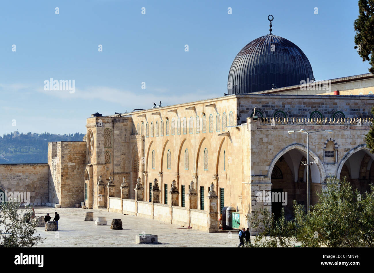 Moschea Al Aqsa in Gerusalemme, il terzo sito più sacro dell'Islam. Foto Stock