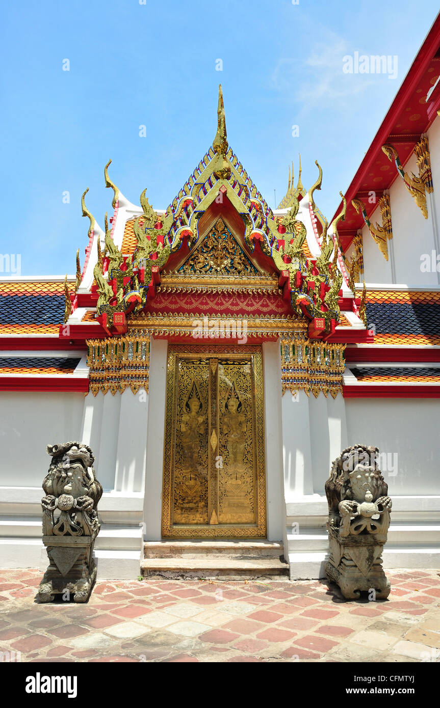 La porta a Wat Pho tempio,thailandia Foto Stock
