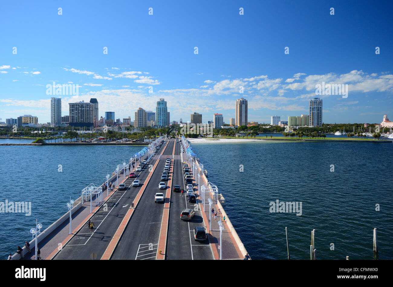 Skyline di San Pietroburgo, Florida Foto Stock