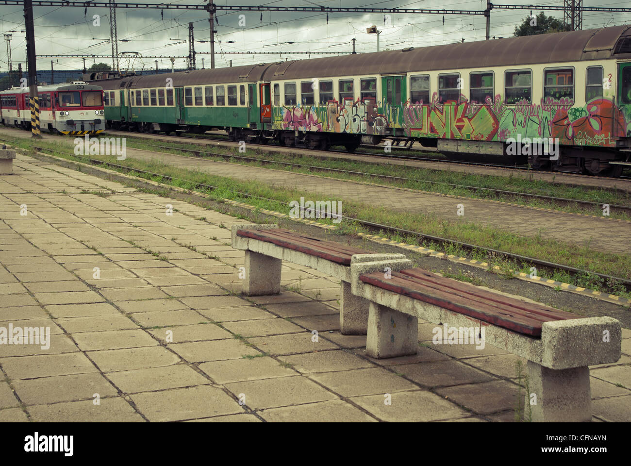 Kosice stazione ferroviaria, Slovacchia Foto Stock
