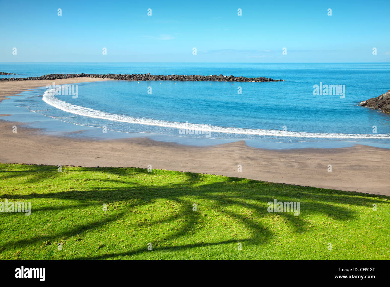 Spiaggia di Playa de las Americas Tenerife Foto Stock