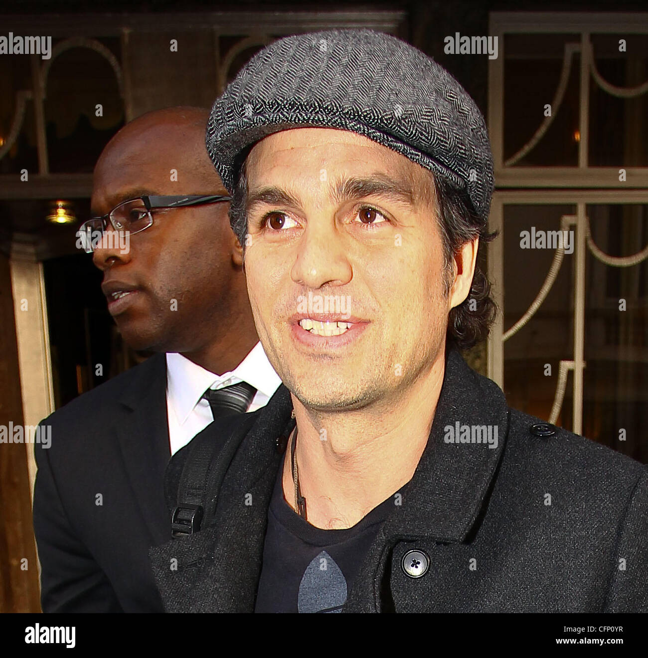 Mark Ruffalo celebrità al di fuori il Claridges HOTEL Londra Inghilterra - 14.02.11 Foto Stock