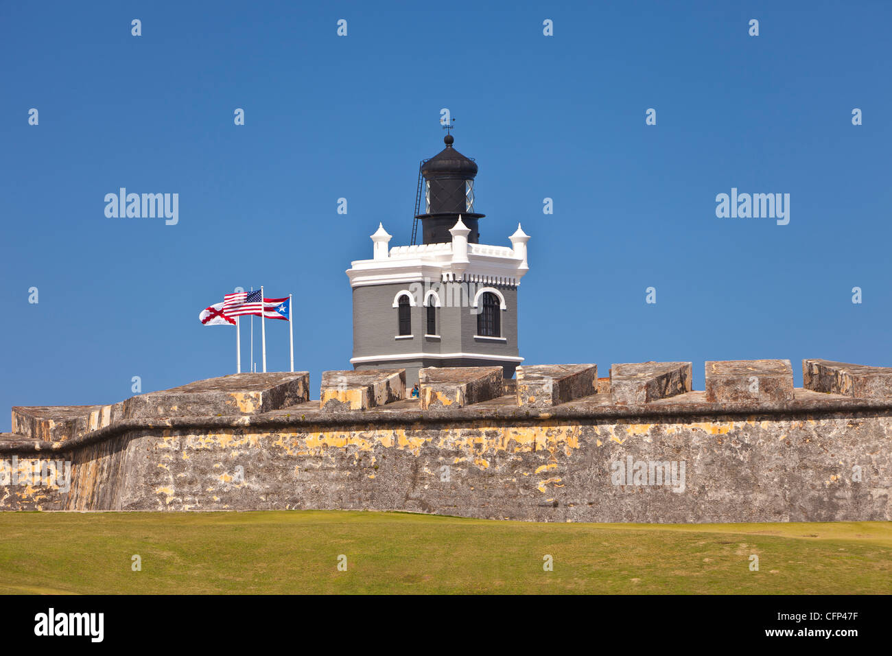 La vecchia San Juan, Puerto Rico - Castillo San Felipe del Morro, la storica fortezza. Foto Stock