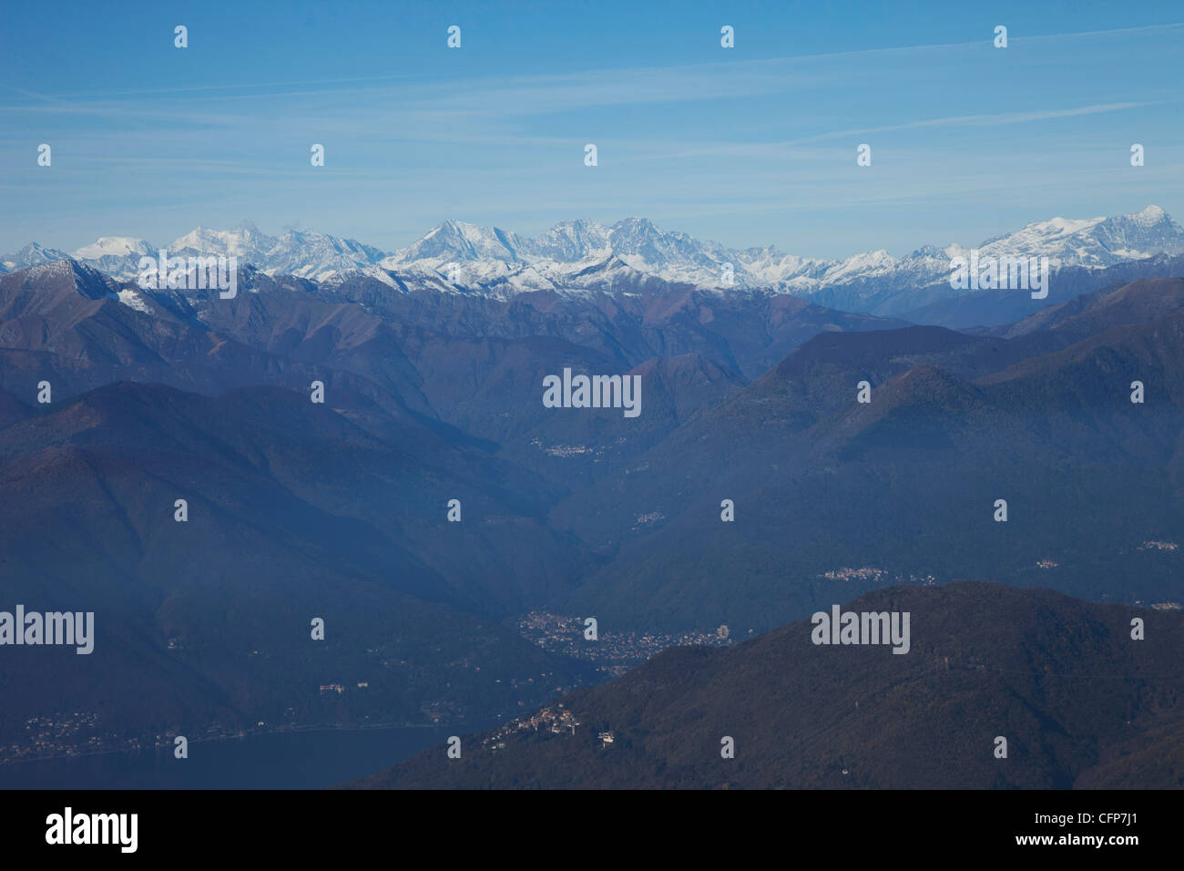 Il Monte Lema, Canton Ticino, alpi svizzere, Svizzera, Europa Foto Stock