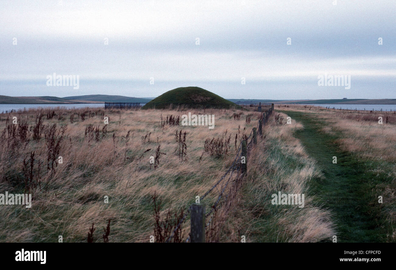 Unstan Chambered Cairn Foto Stock