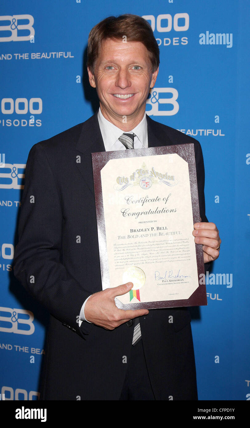 Bradley campana al 6000th mostra celebrazione di il GRASSETTO ed il bello in televisione CBS Città. Los Angeles, California - 07.02.11 Foto Stock