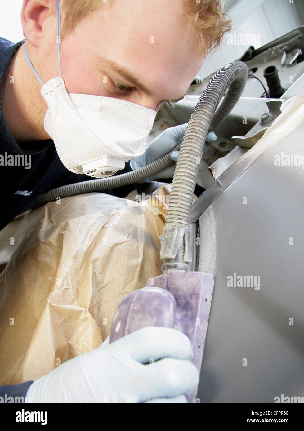 Auto,Automotive,riparazione auto shop,danneggiamento auto, Foto Stock