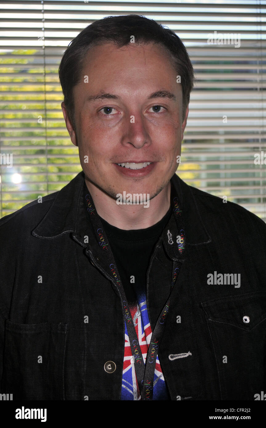 Elon Musk, CEO di SpaceX e Tesla Motors in occasione di una conferenza nella Silicon Valley, California, Stati Uniti d'America Foto Stock