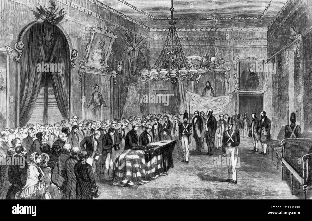 Giacenti nello Stato presso il City Hall di New York , dei funerali del Presidente James Monroe, Luglio 1831 Foto Stock