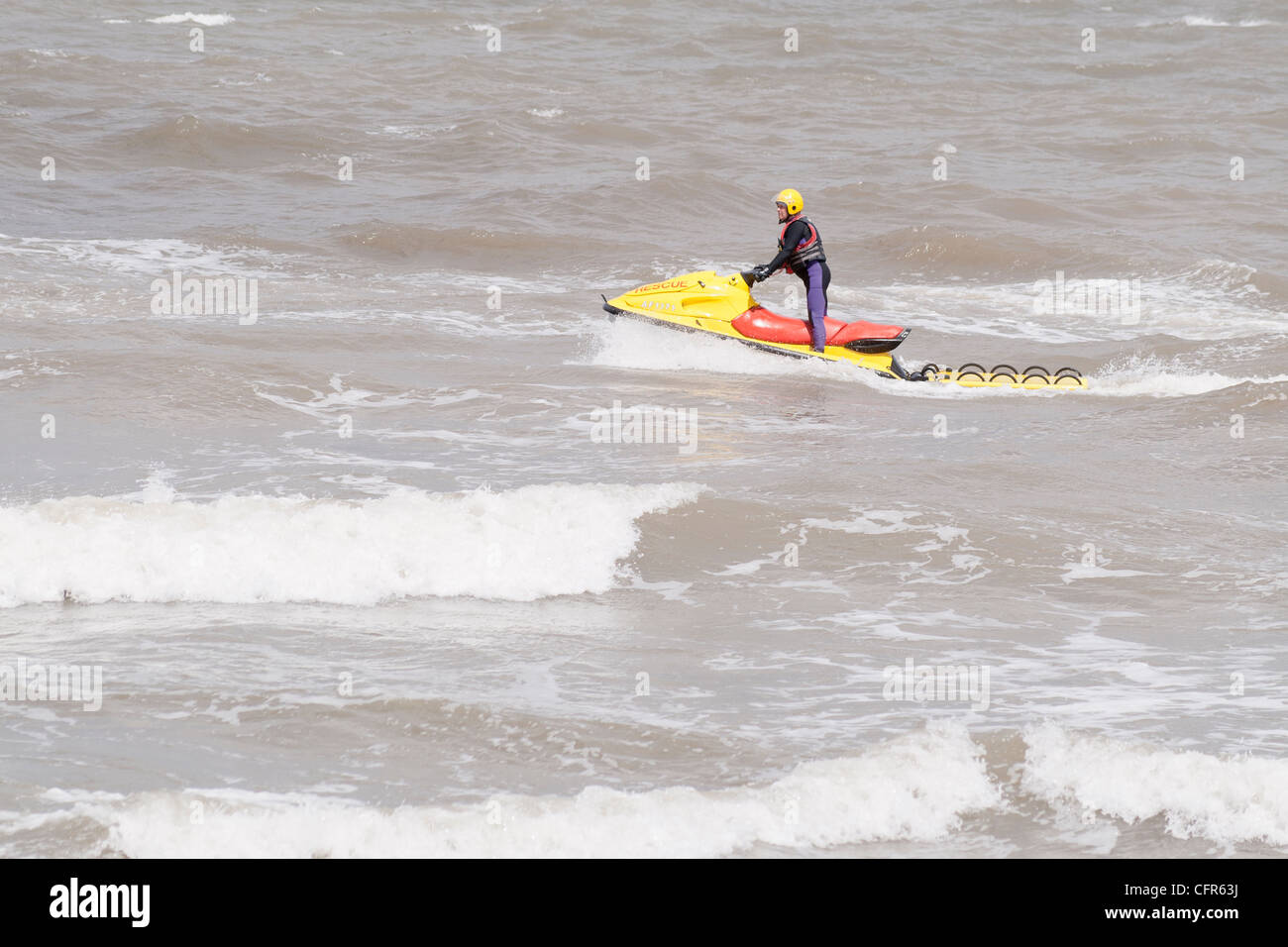New Brighton vicino al Liverpool - life guard Foto Stock