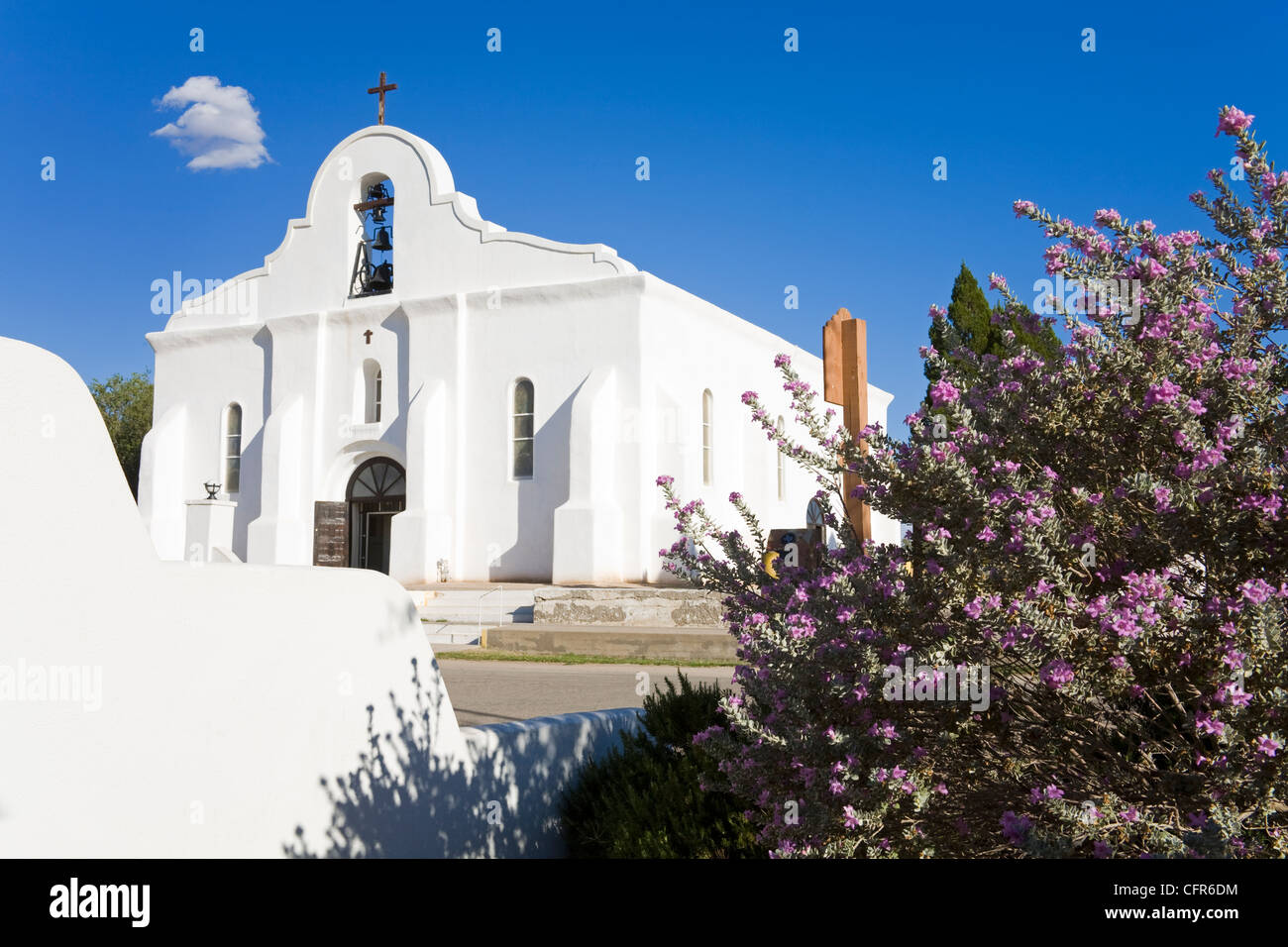 San Elizario Missione, El Paso, Texas, Stati Uniti d'America, America del Nord Foto Stock
