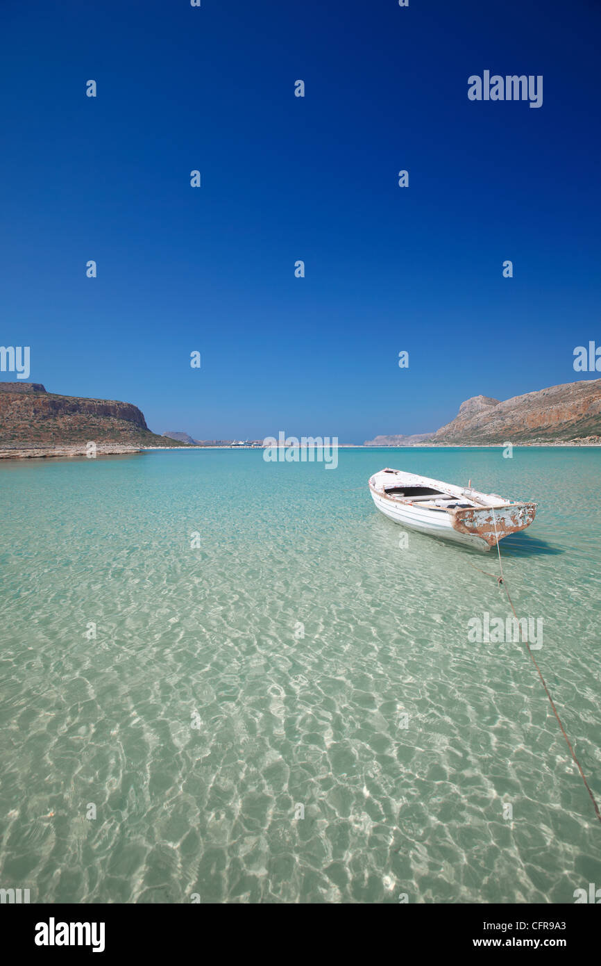 La baia di Balos e Gramvousa, Chania, Creta, Isole Greche, Grecia, Europa Foto Stock