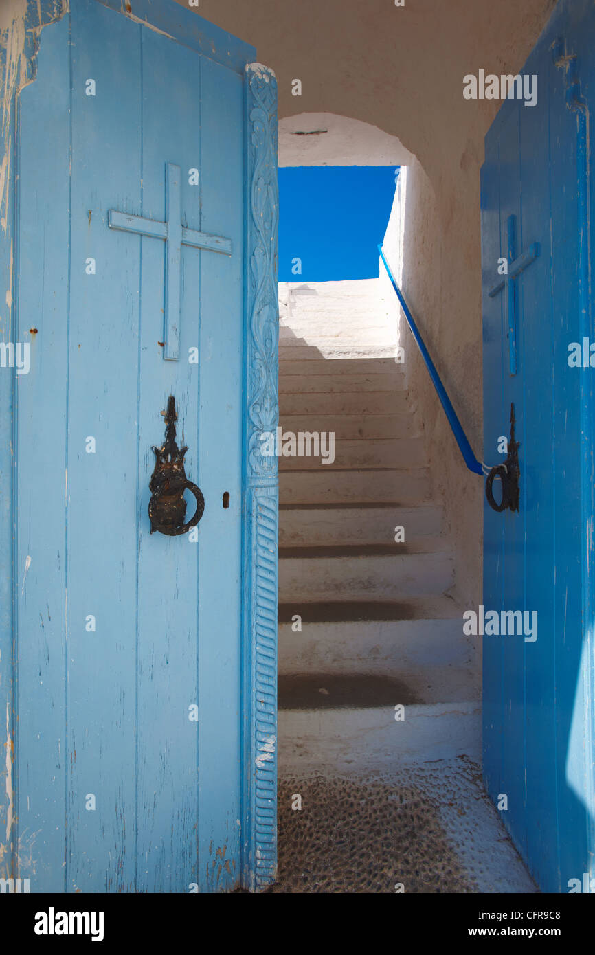 Ingresso della Chiesa, Chania, Creta, Isole Greche, Grecia, Europa Foto Stock