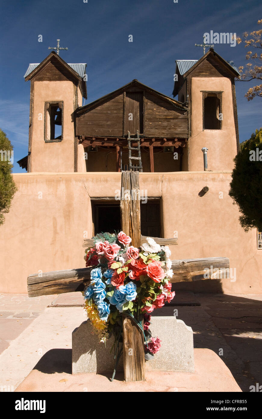 El Santuario De Chimayo, costruito nel 1816, Chimayo, Nuovo Messico, Stati Uniti d'America, America del Nord Foto Stock