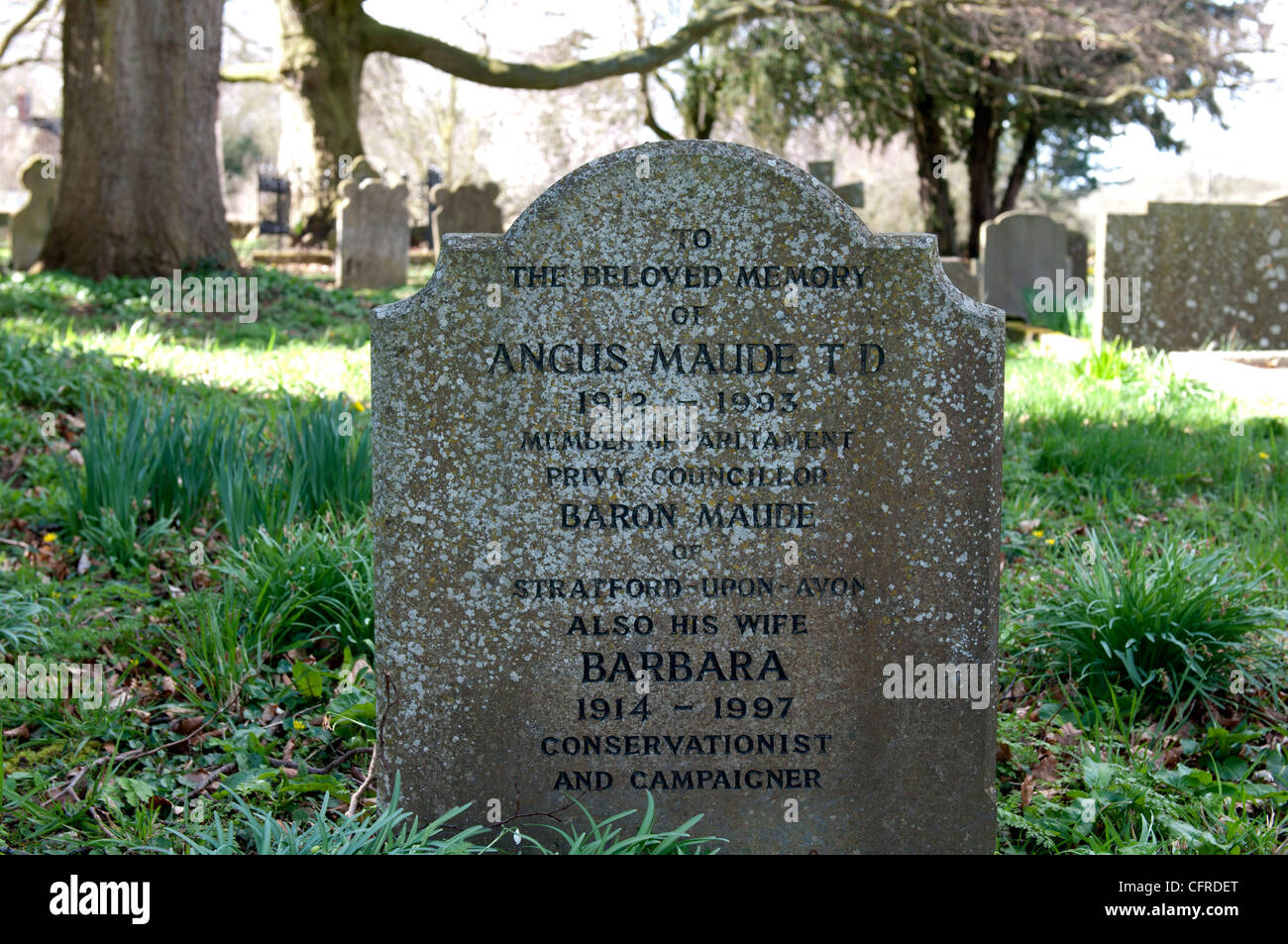 Angus Maude grave, Sud Newington, Oxfordshire, England, Regno Unito Foto Stock