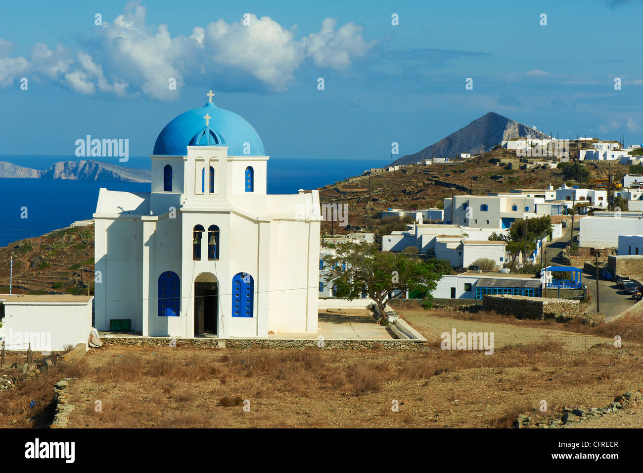 Agios Ioanis Prodromos chiesa, Ano Mera, Pano Meria village, Folegandros, Cicladi, isole greche, Grecia, Europa Foto Stock