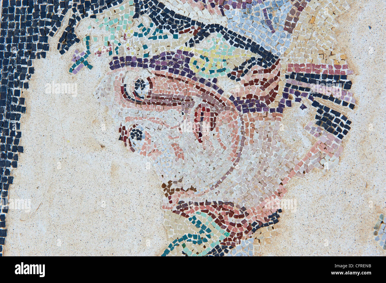 Pavimento a mosaico, Cicladi, isole greche, Grecia, Europa Foto Stock