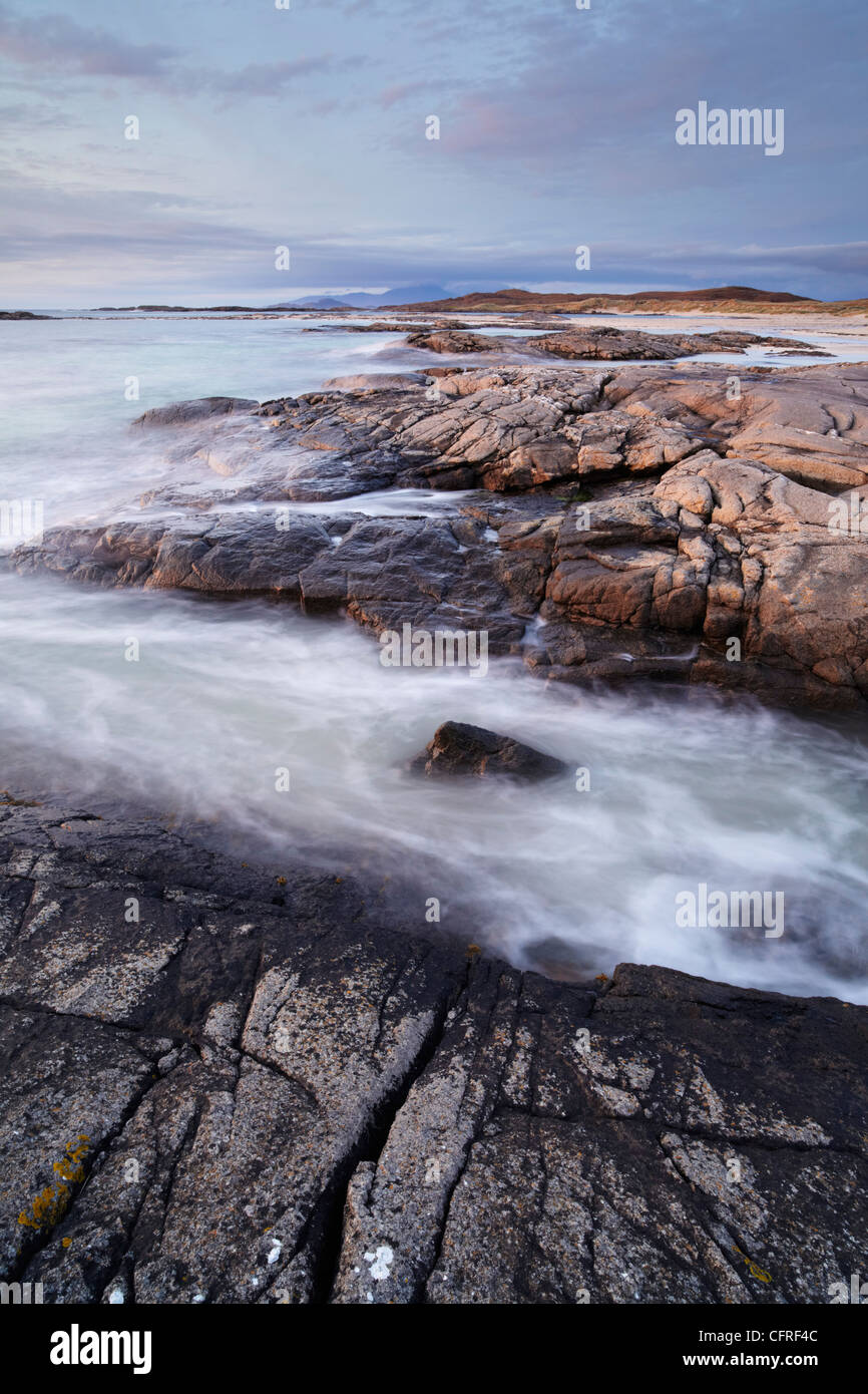 Una bella serata sulla penisola Ardnarmurchan, Argyll, Scotland, Regno Unito, Europa Foto Stock