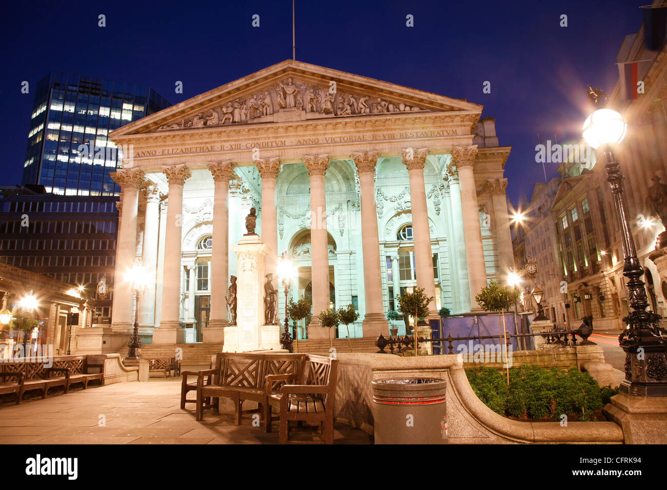Il Royal Stock Exchange di Londra, Inghilterra, Regno Unito Foto Stock