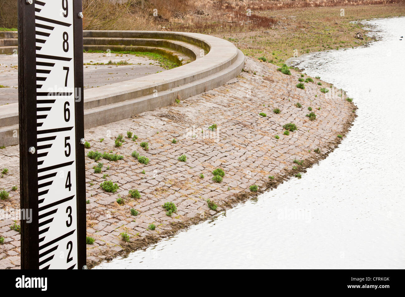 Il traboccamento del serbatoio Swithland vicino a Loughborough in Leicestershire tenuto ai primi di marzo 2012. Foto Stock