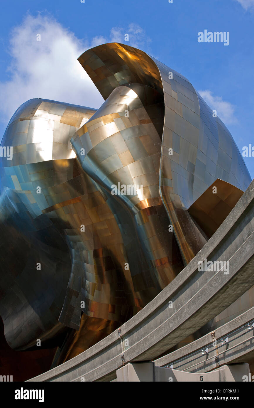 L'Esperienza del Progetto della Musica edificio. Centro di Seattle. Seattle. Stati Uniti d'America Foto Stock